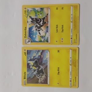 Blitzle and Zebstrika Pokemon Cards